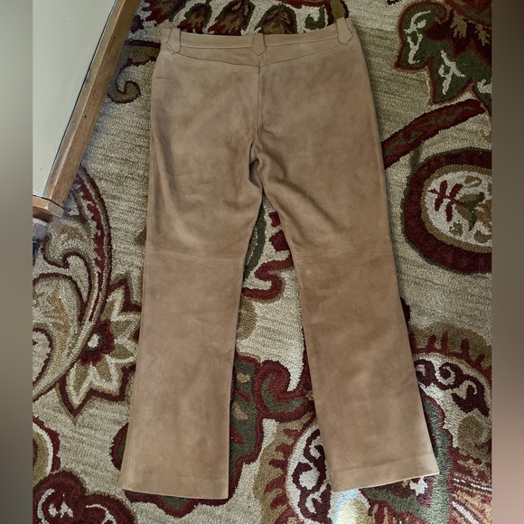 RALPH LAUREN Size 12 Tan Khaki 100% Suede Leather Classic Equestrian Flat-Front - Picture 6 of 16